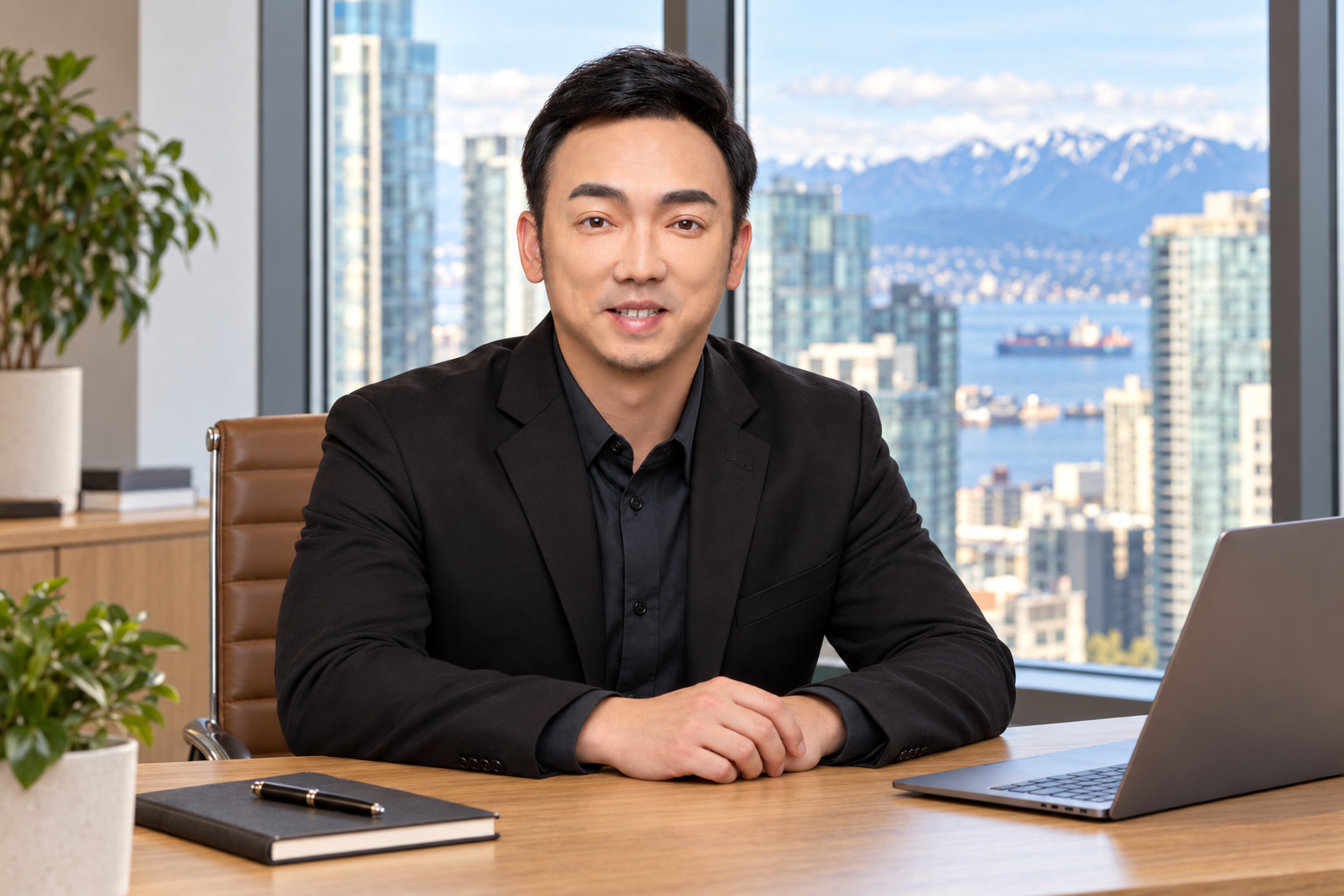 William Wang at his office desk